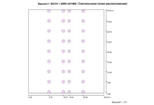 Фото плана расположения светильников